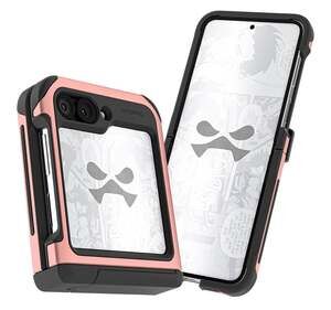 Ghostek ATOMIC - Funda delgada para Galaxy Z Flip 5 transparente con parachoques